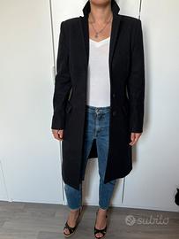 Cappotto in lana blu marino