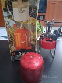 lampada e fornello camping