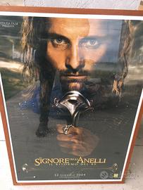 5 poster incorniciati il signore degli anelli lotr