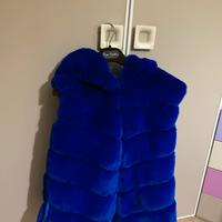 Pelliccia blu elettrico medio/lunga💙