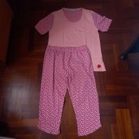 Pigiama estivo, rosa con fragoline, brand Re Sole