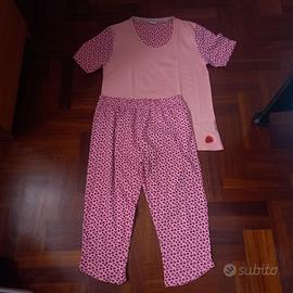 Pigiama estivo, rosa con fragoline, brand Re Sole