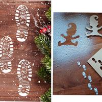 stencil impronte Babbo e stencil impronte elfo