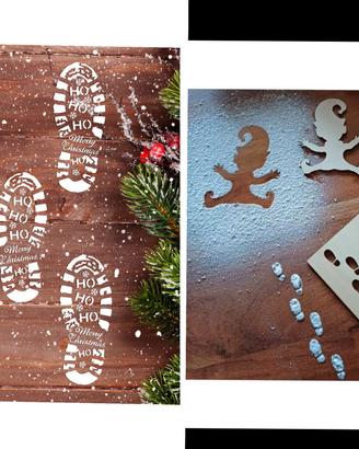 stencil impronte Babbo e stencil impronte elfo