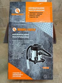 Bidone aspiratutto aspiracenere inox 20L 1200W