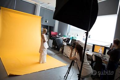 3x Fondali Foto Carta Colorama Bianco Nero Giallo