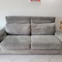 divano 3 posti tessuto tecnico grigio 