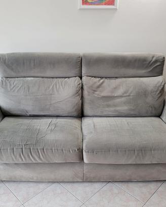 divano 3 posti tessuto tecnico grigio 