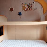 Cameretta a ponte con 3 letti  esterni estraibili