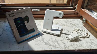 base ricarica wireless 3 in 1 