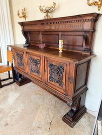 2 Credenze / madia stile neorinascimentale 1920-30