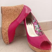 Zeppe TATA Italia fucsia vernice