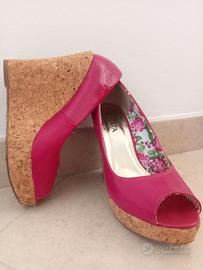 Zeppe TATA Italia fucsia vernice