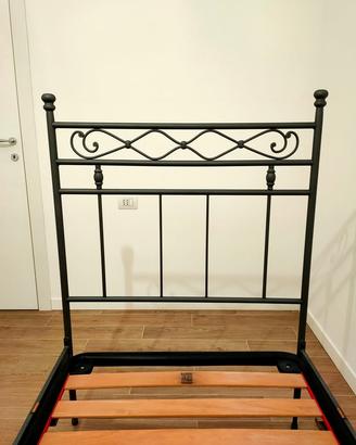 Letto singolo ferro battuto 80x190 + rete a doghe
