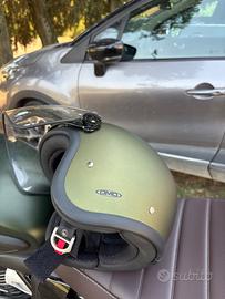 Casco moto colore verde oliva DMD