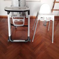 Seggiolone peg perego e seggiolone ikea