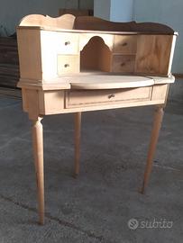 Scrittoio  in legno naturale grezzo