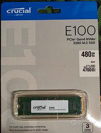Crucial E100 SSD M2 pcie 4.0 480 GB promo 2 pz