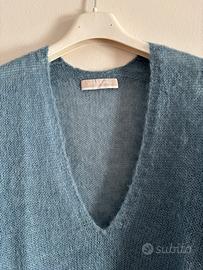 Maglia Stefanel. Nuova. Blu-Grigio. Taglia XS