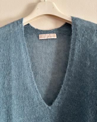 Maglia Stefanel. Nuova. Blu-Grigio. Taglia XS