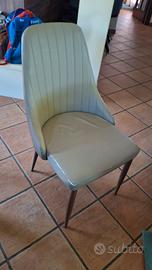 blocco di 8 sedie imbottite ecopelle 
