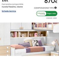 Libreria sottoponte per letto