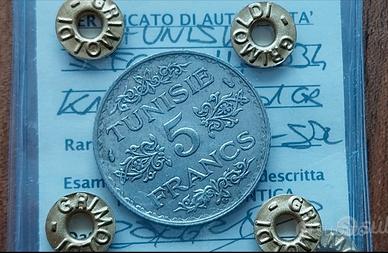 5 franchi 1934 Tunisia Protettorato Francia
