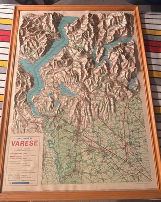 3D– Provincia di Varese e Laghi (Incorniciata)