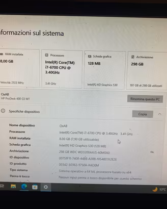 HP ProDesk i7-6700 ,RAM 8GB,Intel HD Graphics 530