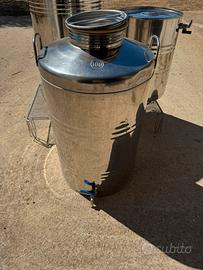 Fusto acciaio inox da 100 litri con rubinetto