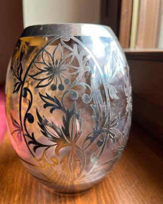 Vaso CRISTALLO FUME’ e ARGENTO.