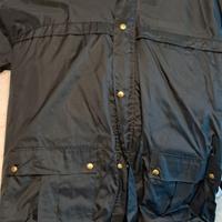 Giacca impermeabile nera militare 4XL