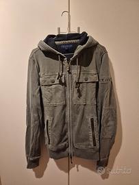 Giacca felpa uomo Aeropostale verde militare TG S