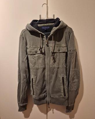 Giacca felpa uomo Aeropostale verde militare TG S