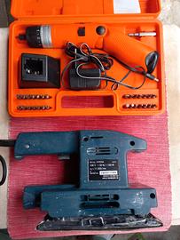 Piccolo lotto Levigatrice + avvitatore a batteria 