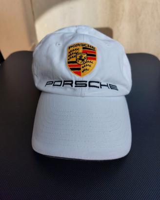 Cappello Bianco Porsche Logo Grande Adjustable