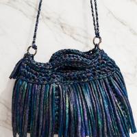 Borsa ad uncinetto fatta a mano