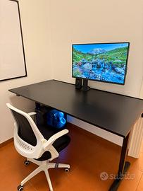 Postazione scrivania regolabile + sedia ergonomica