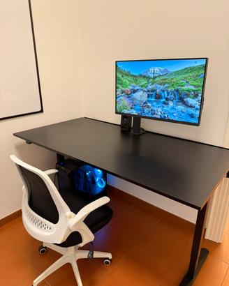 Postazione scrivania regolabile + sedia ergonomica