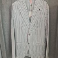 giacca displaj gessata bianca large