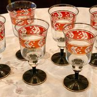 BICCHIERI IN CRISTALLO UNGHERESE E ORO ZECCHINO