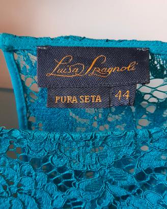 camicia tunica Luisa Spagnoli turchese tg 44
