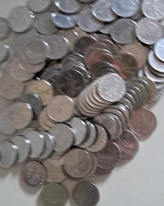 lotto 1 kg di monete tutte da 50 lire per jukebox