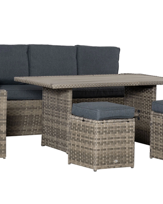 Set da giardino 6 pezzi + cuscini – PARI AL NUOVO