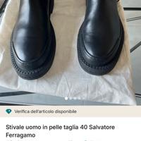 Stivali in vera pelle Salvatore Ferragamo