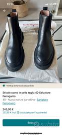 Stivali in vera pelle Salvatore Ferragamo