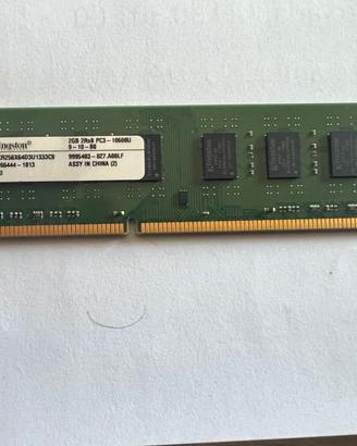 RAM Kingston 2GB DDR3 1333MHz PC3-10600U Desktop –