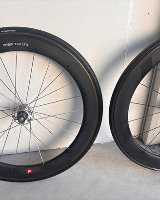 Coppia di ruote in carbonio 3T orbis T60 LTD