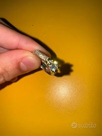 Anello argento e zircone