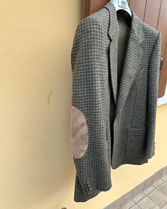 Giacca Uomo in Lana a Trama Tweed con Toppe